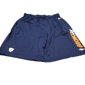 Nike Denver Broncos Shorts Dri-Fit NFL Equipment Training Football Gym Size XL